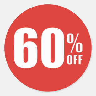 60% Soixante Pour Cent De Remise Sticker