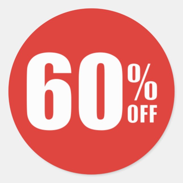 60% Soixante Pour Cent De Remise Sticker (Devant)