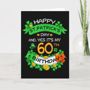 60. St Patricks Day Geburtstag Opa Oma 60. Karte