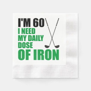 60 tägliche Dosis Eisen Golfer Party Napkins Serviette