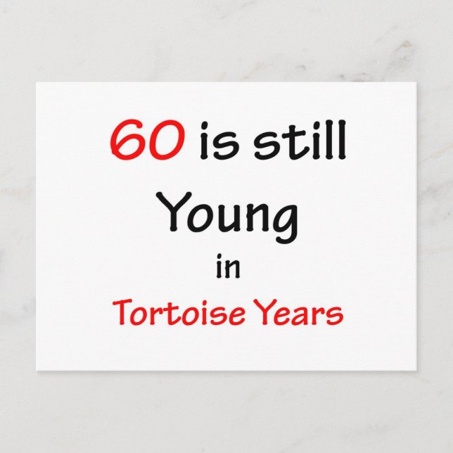 60 Tortoise Years Postkarte (Vorderseite)