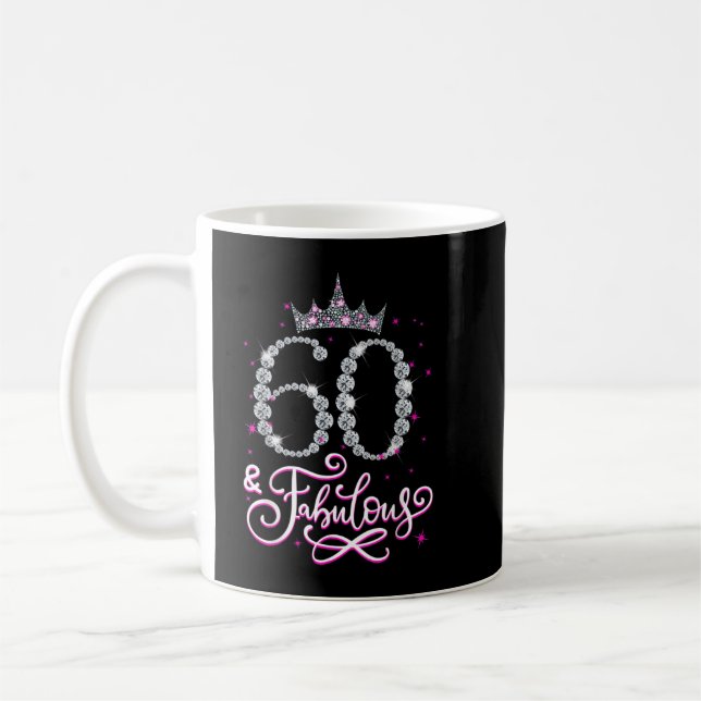 60 und fabelhafte 60 Jahre alte Geschenke 60. Gebu Kaffeetasse (Links)