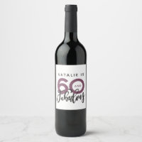 60 und fabelhaftes Geburtstagslabel