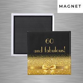 60 und fabelhaftes schwarzes Gold elegantes Monogr Magnet