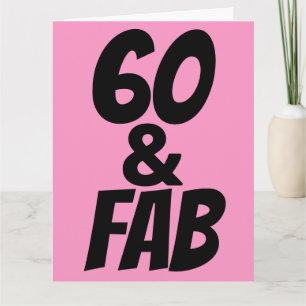 60 UND FABULOUS 60. GEBURTSTAG Grußkarte Karte