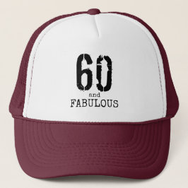 60 UND FABULOUS PERSONALISIERT TRUCKERKAPPE