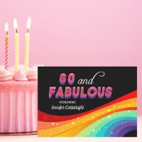 60 und Fabulous Rainbow Sparkle Geburtstagsparty
