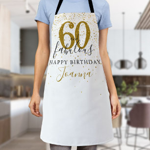 60 und Fantastisch Geburtstag Elegant Gold und Sch Schürze