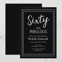 60 und Fantastisch Sechzigster Geburtstag Party