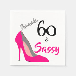 60. und Sassy 60. Geburtstag Serviette