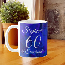 60 und sensationelles Elegant Royal Blue Birthday