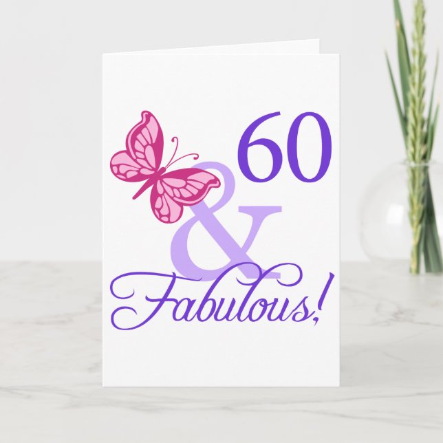 60 und toller Geburtstag Karte (Vorderseite)