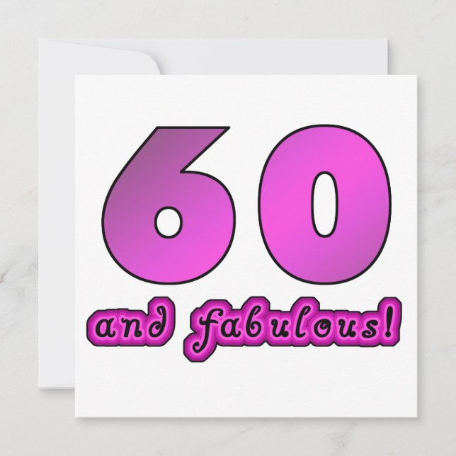 60 und toller Geburtstag Karte (Vorderseite)
