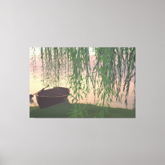 60"x40" Leinwandkunst mit "Unter den Weiden" Bild Leinwanddruck