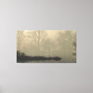 60" x 40" Canvas Art with "Foggy Dawn" image Leinwanddruck