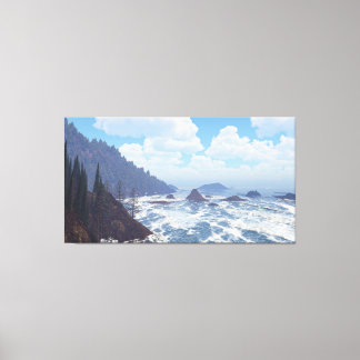 60" x 40" Canvas Art with "Rocky Coast" image Leinwanddruck