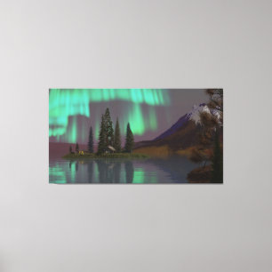 60" x 40" Leinwandkunst mit "Aurora Halo" Bild Leinwanddruck