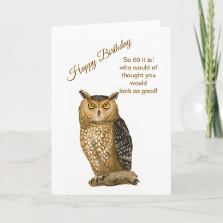 60 year old Birthday Card  Dankeskarte