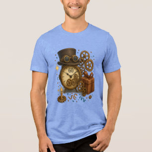 60 & zeitlos - Steampunk-Feier Tri-Blend Shirt