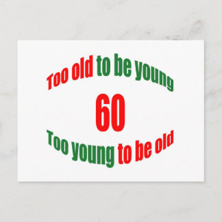 60 zu alt postkarte