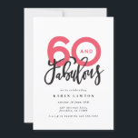 60 zum Geburtstag guter moderner Typografie machen<br><div class="desc">60 Look,  sechzig und fabelhafte moderne Typografie Geburtstagseinladung. Moderner Schriftzeichen zum Trend Typografie Design. Teil einer Sammlung. Farben können individuell angepasst werden.</div>