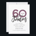 60 zum Geburtstag guter moderner Typografie machen<br><div class="desc">60 Look,  sechzig und fabelhafte moderne Typografie Geburtstagseinladung. Moderner Schriftzeichen zum Trend Typografie Design. Teil einer Sammlung. Farben können individuell angepasst werden.</div>