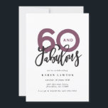 60 zum Geburtstag guter moderner Typografie machen<br><div class="desc">60 Look,  sechzig und fabelhafte moderne Typografie Geburtstagseinladung. Moderner Schriftzeichen zum Trend Typografie Design. Teil einer Sammlung. Farben können individuell angepasst werden.</div>