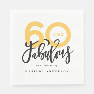 60 zum Geburtstag guter moderner Typografie machen Serviette