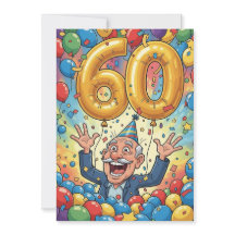 60e Amoureux grand-père en carte Anniversaire Douc