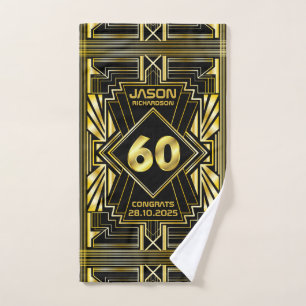 60e anniversaire Art Déco Gold Black Great Gatsby