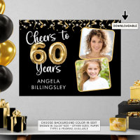 60e anniversaire Cheers to Years 2 Affiche de bien