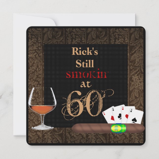 60e anniversaire Cigars, Poker et INVITATIONS (Devant)