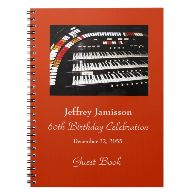 60e Anniversaire de la fête Livre d'invité, Orgue  (Devant)