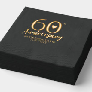 60e anniversaire de mariage coeur personnalisé gra