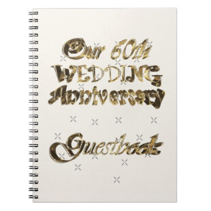 60e anniversaire de Mariage Livre d'or blanc