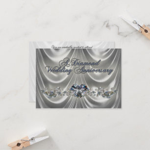 60e anniversaire du Mariage Carte d'invitation RSV