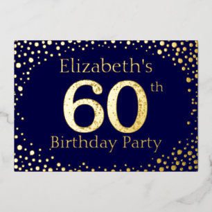 60e anniversaire Foil Invitation