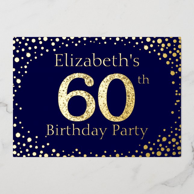 60e anniversaire Foil Invitation (Recto)