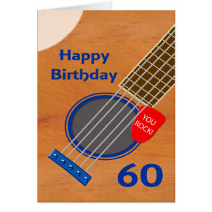60e anniversaire Guitare Joueur Anniversaire
