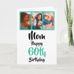 60e anniversaire heureux Maman carte photo collage
