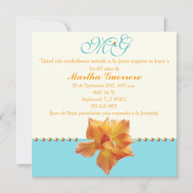 60e anniversaire Invitation (Devant)