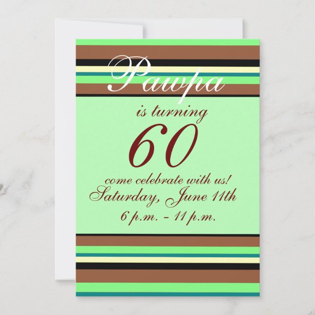 60e anniversaire Invitation (Devant)