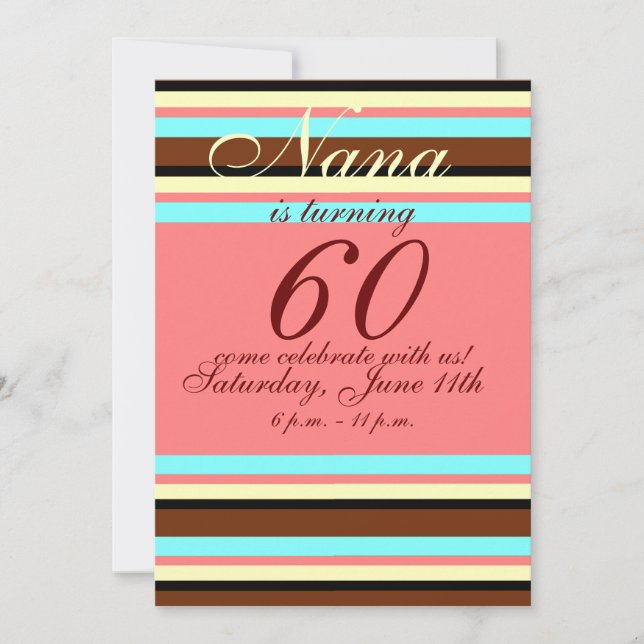 60e anniversaire Invitation (Devant)
