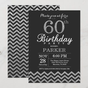 60e anniversaire Invitation Parties scintillant no