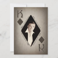 60e ANNIVERSAIRE INVITATION - PHOTO-POKER/KING