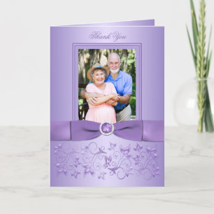 60e anniversaire Lilac Photo Carte de remerciement