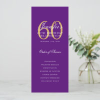 60e Anniversaire Programme Gold Purple Merci