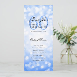 60e Anniversaire Programme Marine Blue Menu+Merci