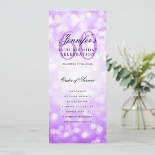 60e Anniversaire Programme Purple Menu+Merci