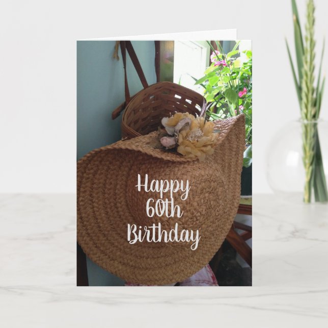 **60e ANNIVERSAIRE** SOUHAITE UNE BELLE Carte FEMM (Devant)